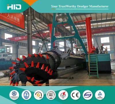 HID Brand Hot Selling Cutter Suction Dredge with Dredging HDPE Pipe and Float/Pontoon