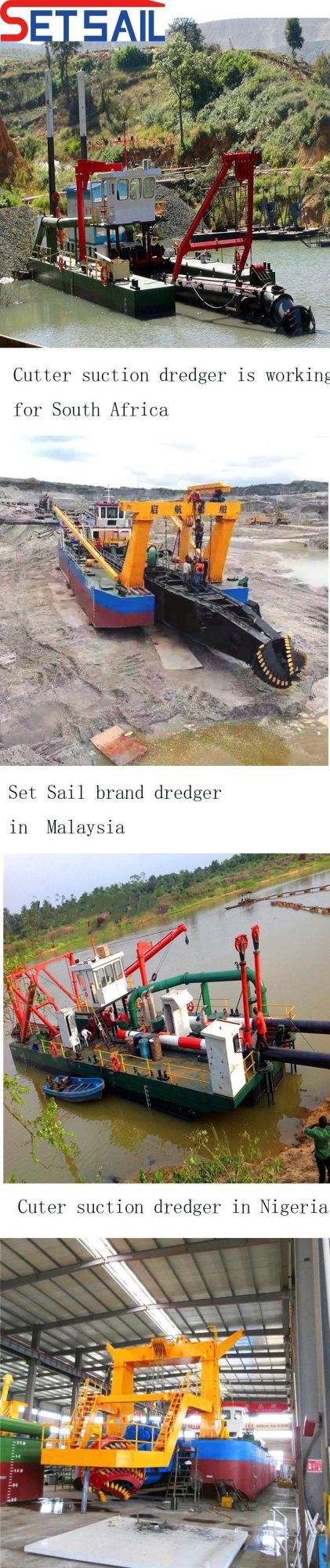 HK Pump Cutter Suction River Sand Dredger with Caterpillar Engine