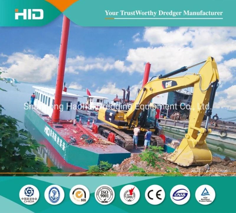 Professional Dredger Manufacturers Deck Barge Supply for River Sand Mining Project