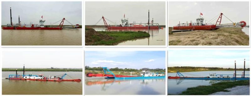 Hydraulic Sand Suction Dredger with Bucket Wheel Cutter