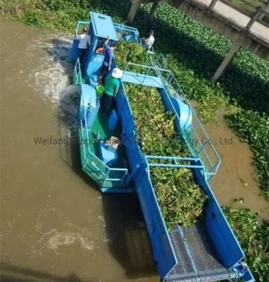 Full Automatic One Person Operation Aquatic Weed Harvester