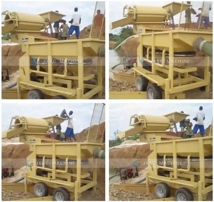 Mobile Mineral Trommel Screen Gold Screening Machine in Zambia