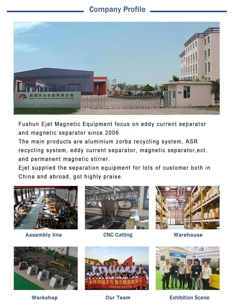 Eddy Current Separator Ferrous and Non-Ferrous Metals From Automotive Shredder Residue (ASR)