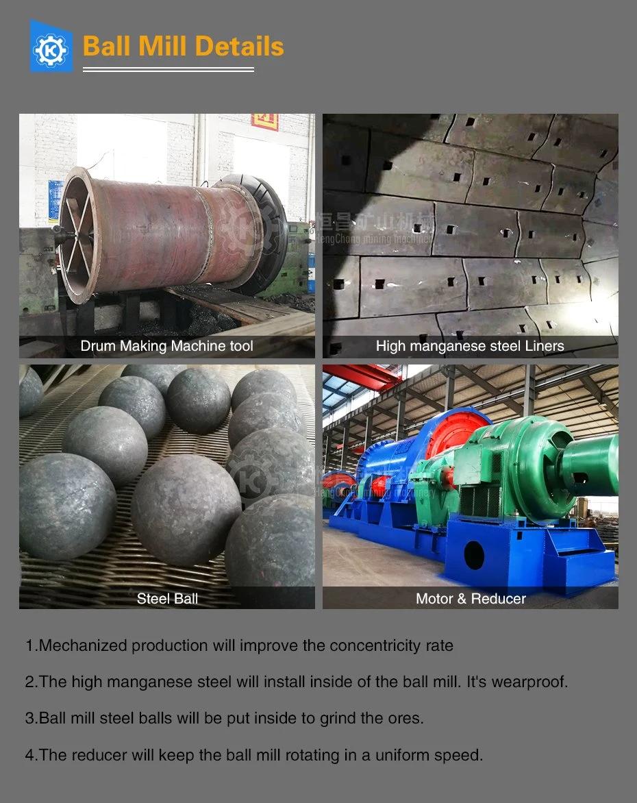 Gold Mining Equipment Wet Ball Mill Crusher Machine Manganese Stone Copper Ore Grinding Milling