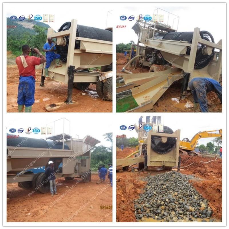 50 Ton Per Hour Gravel Alluvial Process Capacity Trommel for Gold Washing