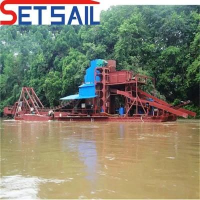 Durable Chain Bucket River Gold Mining Dredger for Diamond