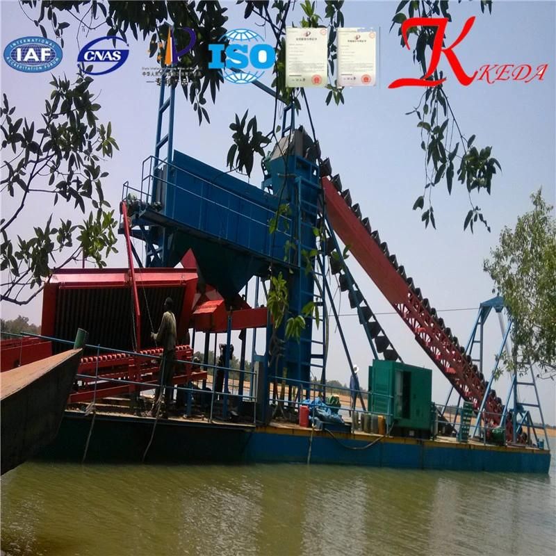 Low Price Gold Mining Equipment Bucket Gold Dredger Sand Gold Panning Dredger Alluvial Gold Dredger Chain Bucket Dredger for Gold Mining
