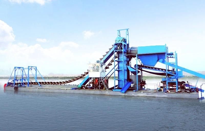 River Sand/Mud/Rock Bucket Chain Dredger for Inland River/Lake/Port Dredging Project