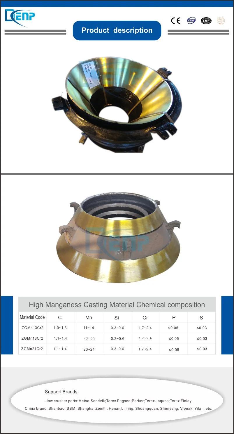 Popular in Middle East High Manganese Mantle Bowl for Cone Crusher