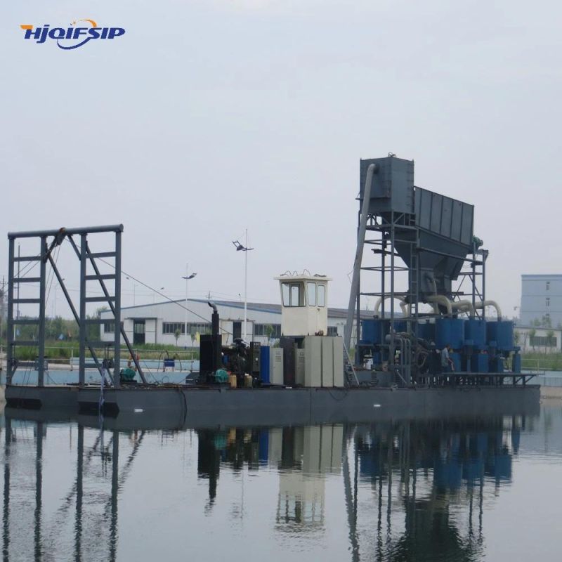 Haijie Gold Mining Dredger with Vibration Chute