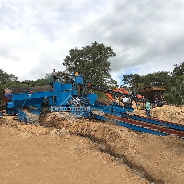 Placer Sand Gold Ore Washing Machine Screening Trommel for Sale in Nigeria