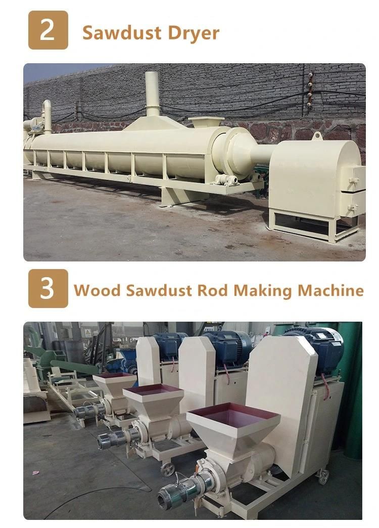 High Efficiency Sawdust Coal Charcoal Briquettes Making Machine Wood Rod Machine