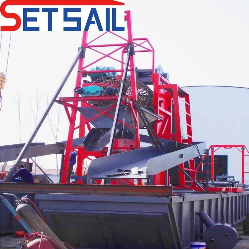 Chain Bucket Gold Dredging Ship Used in River and Lake