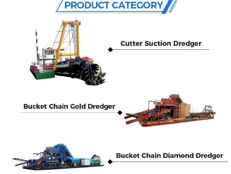 Cummins Diesel Engine Cutter Suction Dredger with Hydarulic Cutter Head