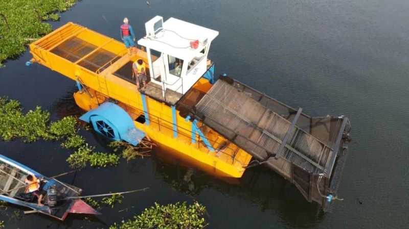 Canada Mobile Aquatic Weedwater Hyacinthfloating Garbage Reaper Ship