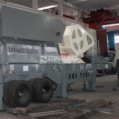 20-60 Tph Tire Type Mobile River Stone Jaw Crusher Machine Station for Sale