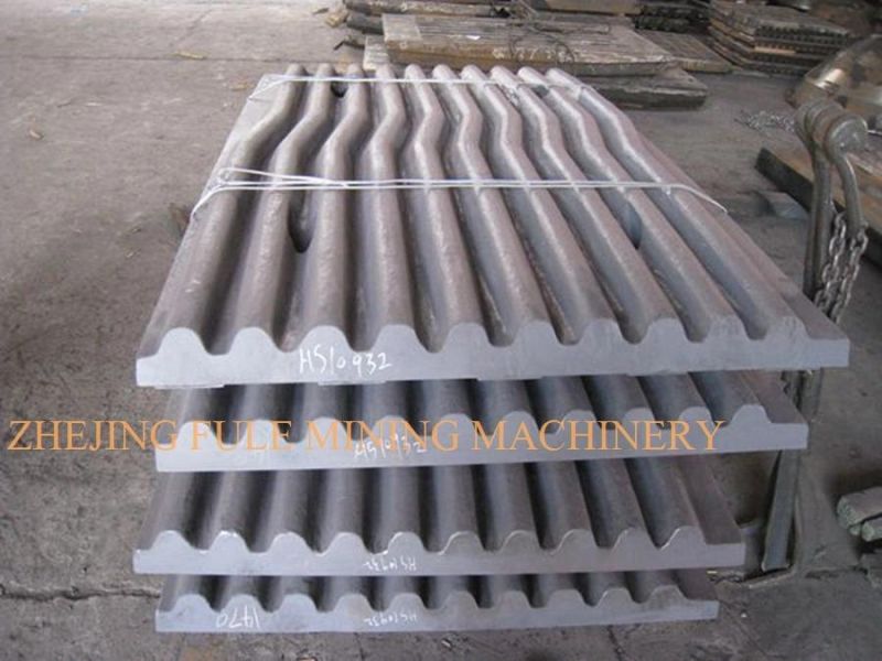 Wear Resistant High Manganese Steel Casting Jaw Crusher Parts Fixed Swing Jaw Plate