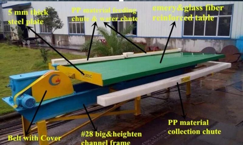 Jxsc Mining Machinery Minerals Separator Shaking Table with Fiber Glass