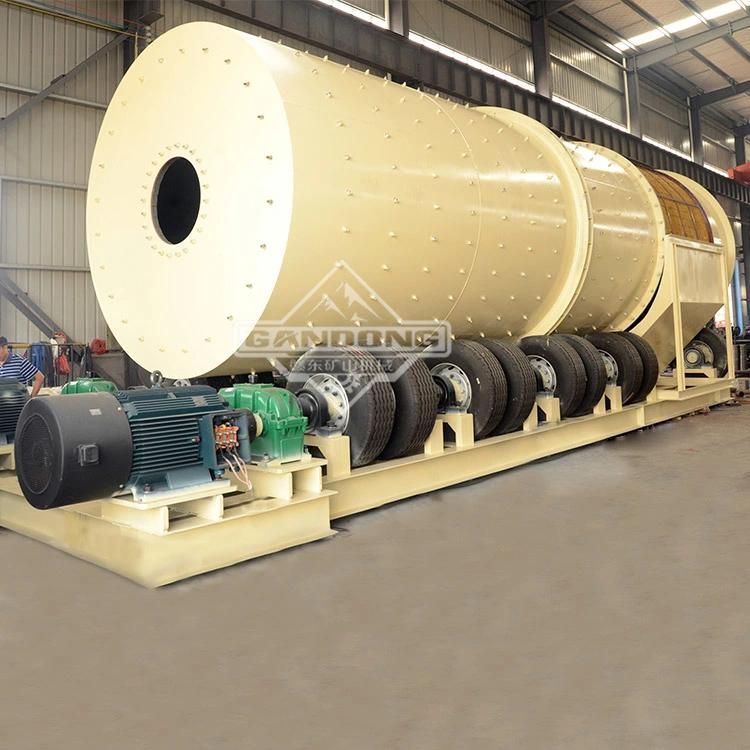 Australia 300tph Big Clay Alluvial Gold Ore Washing Plant Rotary Drum Scrubber Tyre Type