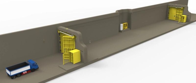 Hydraulic PLC Control Air Lock System/Z Type Megadoor Mine Door with New Design for Tunnel