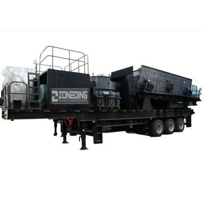 Electricity Drive Trailer Type Hard Stone Mobile Cone Crusher Station for Secondary ...