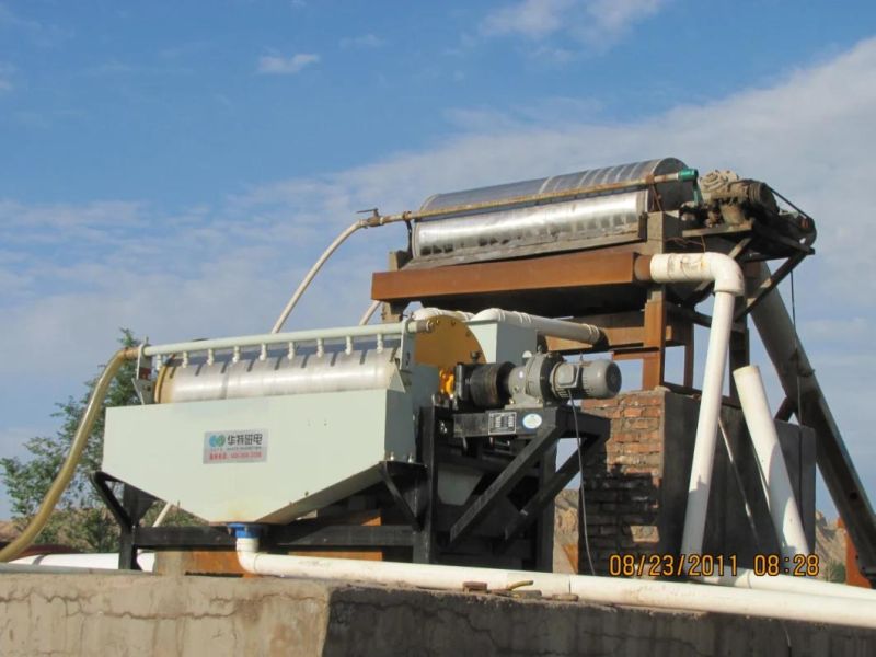 High Capacity Processing Low Power Consumption Permanent Wet Magnet Drum Magnetic Separator