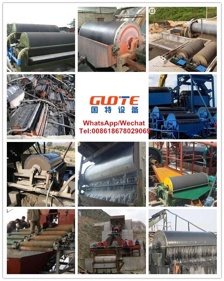 Wet Magnetic Ore Washing, Beneficiation and Purification, Desliming and Concentration Permanent Drum Magnetic Separator