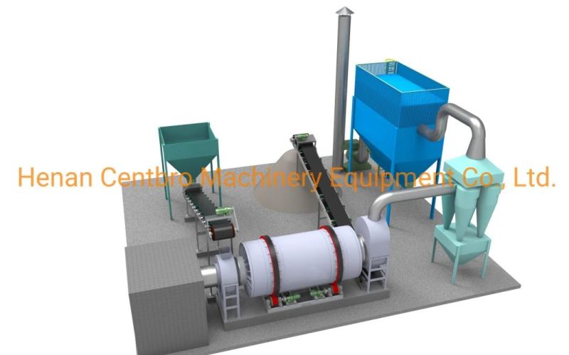 Triple-Pass Rotary Silica Sand Dryer Roller Shell Cylinder Three Drum River Sand Drying Machine