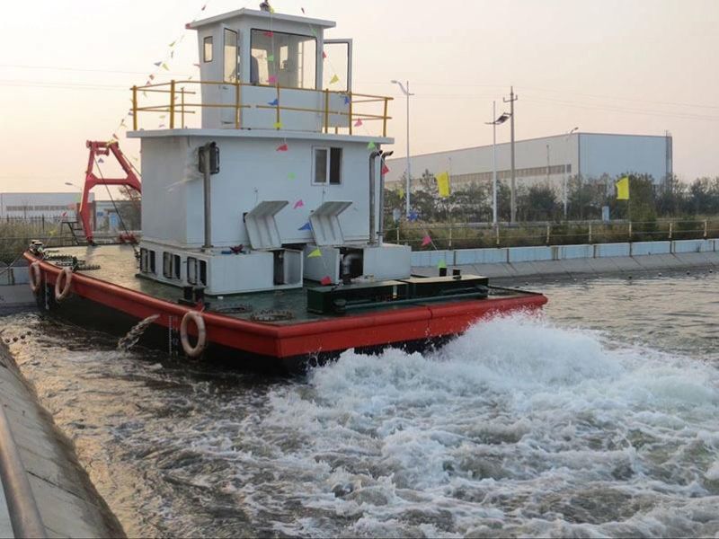 Service Work Tug Boat Working with Dredger