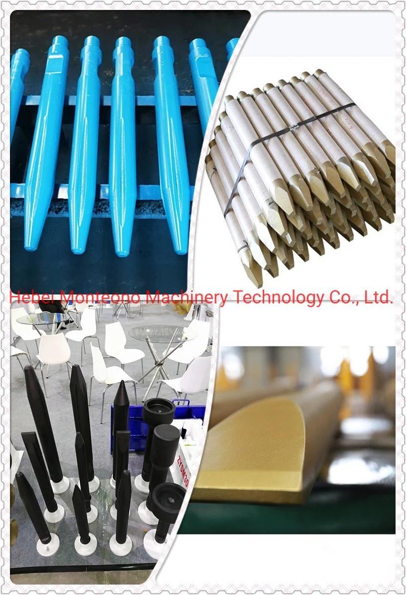 Chinese Manufacturer Excavator Tramac Hydraulic Breaker Spare Parts Rock Chisel Blunt Wedge Type for Breaker Hammer