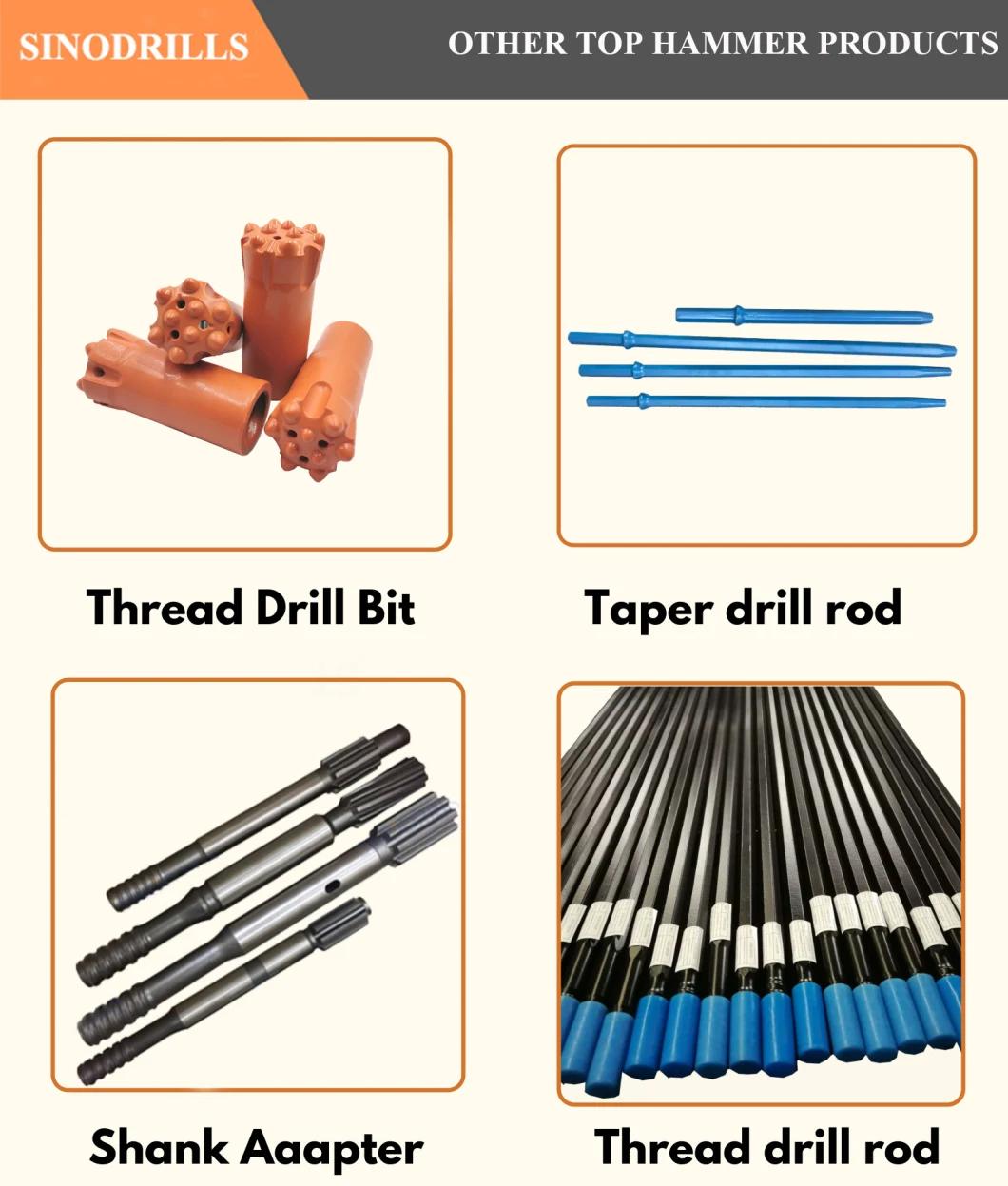 Sinodrills 7/11/12 Degree 36mm Rock Bit Taper Rock Drilling Button Bit