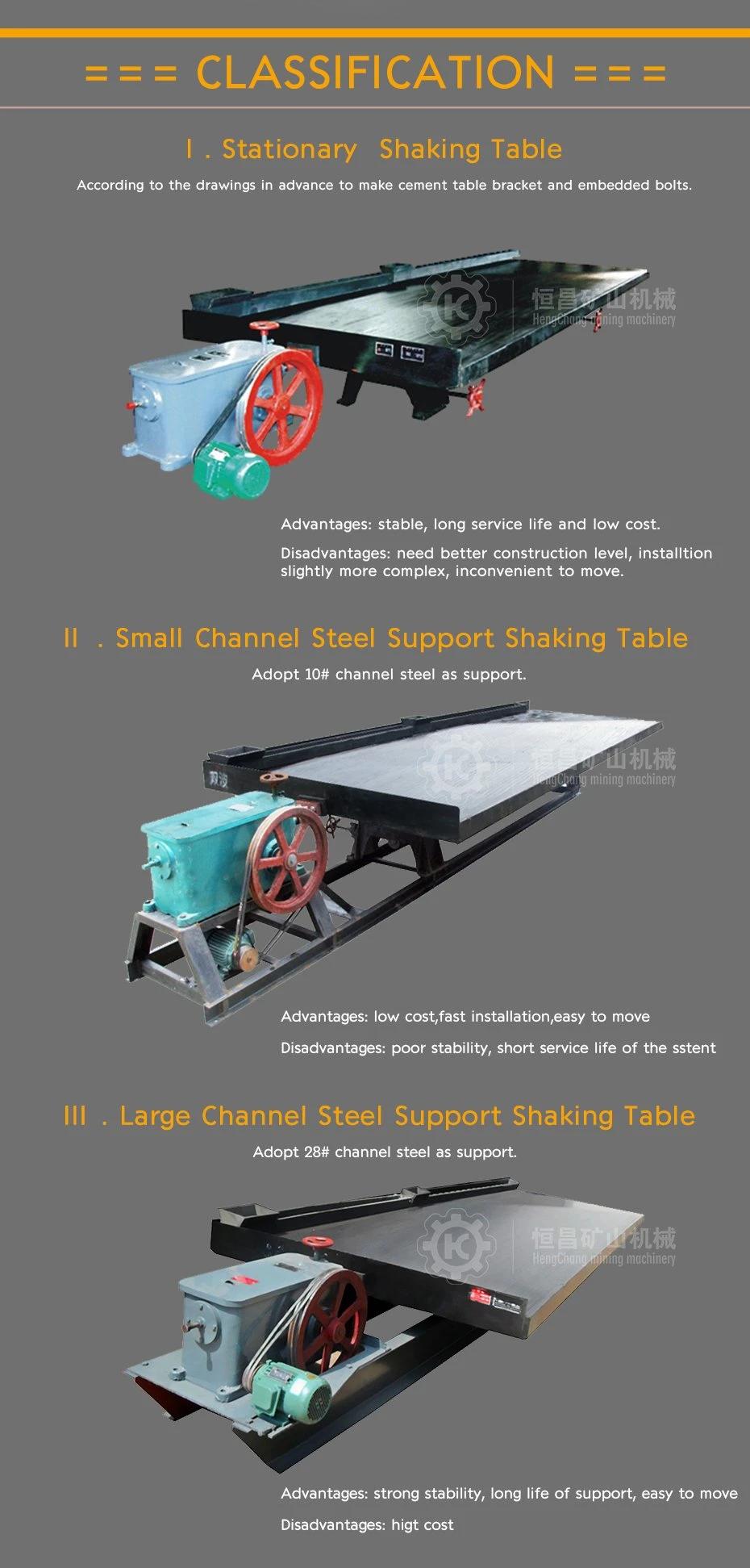 Mineral Process High Recovery Rate Gold Mining Gold Recovery Equipment 2 Layer Gravity Shaking/Shaker Table for Copper Extraction