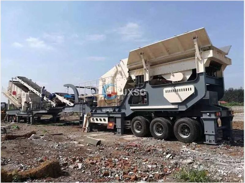 China Top Ten Trailer Truck Mounted Stone Jaw Crushing Rock Tyre Mobile Crusher Plant