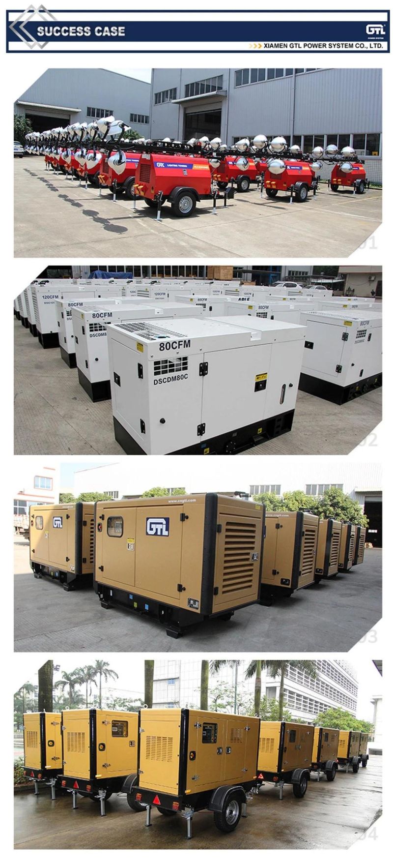 Low Consumption Portable Diesel Rotary Screw Air Compressor with CE