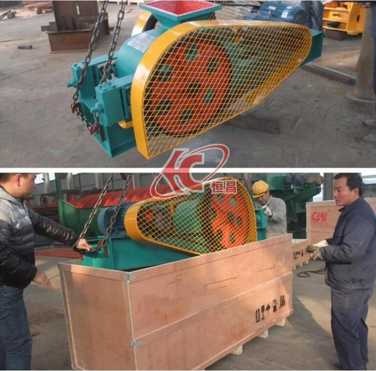 River Pebble Granite Toothed Double Roller Crusher