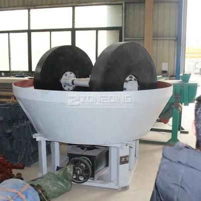 The Gold Mining Flywheel Grinding Machine Flour Stone Wet Pan Mill for Sale