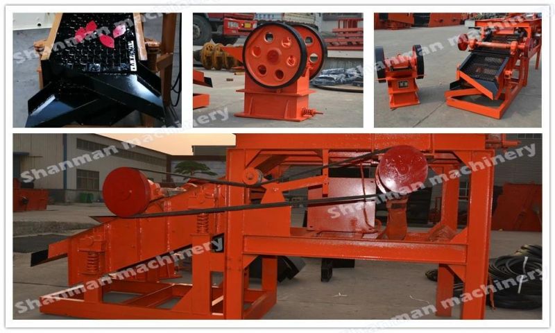 1-3tph Diesel Jaw Crusher with Screen Model Ds1525