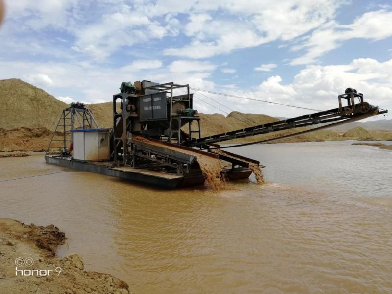 2019 100m3/Hour Bucket Chain Gold Dredger for Selecting and Panning Gold