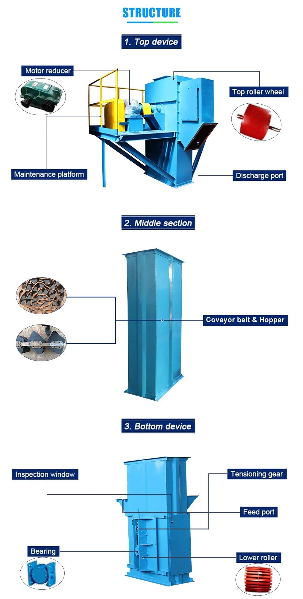 Flexible High Efficiency Bucket Elevator for Corn/Rice/Sugar Transmission