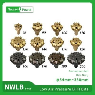 76mm DTH Button Bit Low Air Pressure Rock Drill Bits Drilling/Mining Tool DTH Hammer Bits