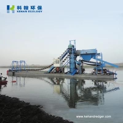 Small Scale Gold Mining Equipment/Mini Dredger for Gold Mining Bucket Chain Dredger