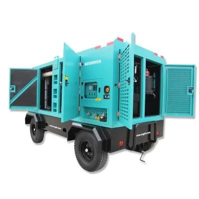 900cfm 16bar 25m3 Portable Screw Mobile Diesel Air Compressor Factory Price for Mining