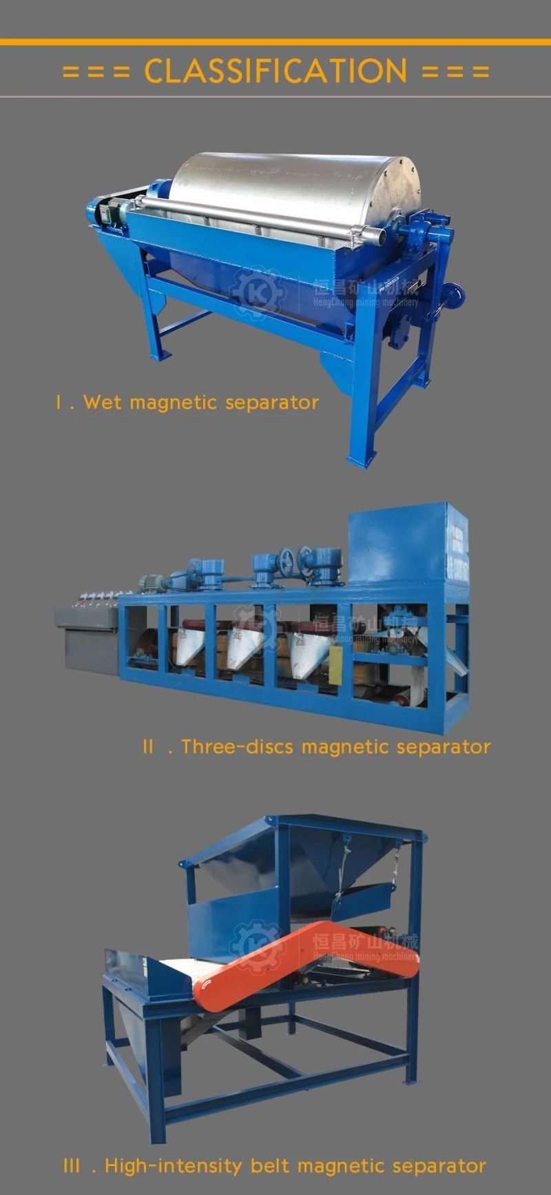 3PC-600 Dry Type High Intensity Three Disc Magnetic Separator for Tantalum