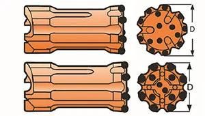 T51 Top Hammer Tungsten Carbide Thread Rock Drilling Button Bit for Quarry and Mining