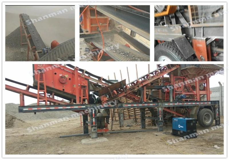 10-20 Tons Per Hour Small Mobile Stone Crusher Powered by Diesel Generator Hard Rock Stone Jaw/Cone/Impact/VSI/Hammer/Roller Mobile Portable Crusher for Granite