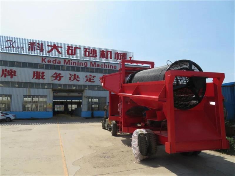 Popular Moveable Gold Trommel Gold Mining Machine with Famous Brand Diesel