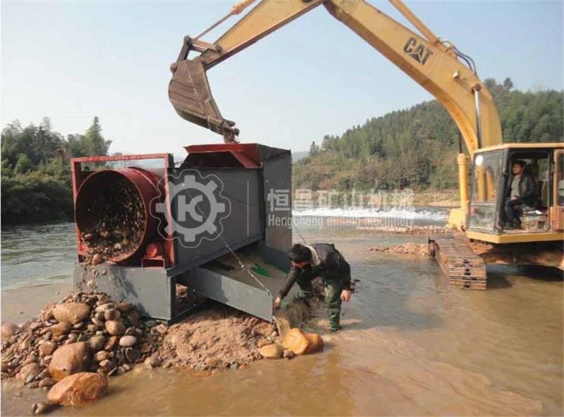 Alluvial Gold and Rock Gold Mining Washing Plant Gold Trommel with 2 Layers