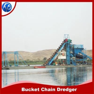 Qingzhou Keda Gold Bucket Sand Dredger with Sluice Box for Sell