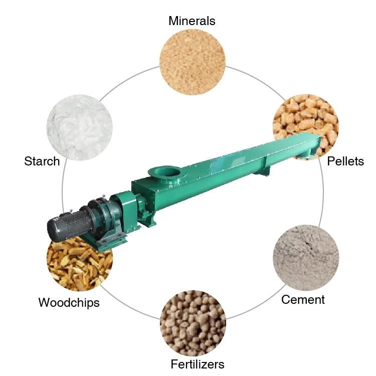 Powders Particles Material Conveying Trough Screw Auger Conveyor