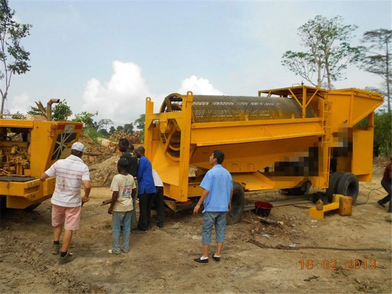 Keda Placer Trommel Gold Washing Machine in Ghana